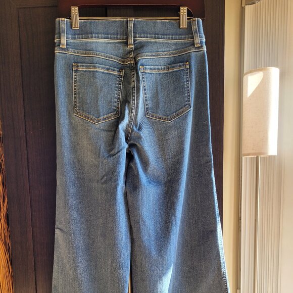 Spanx High-Rise Wide-Leg Denim, Light Wash, S Petite - Picture 1 of 5